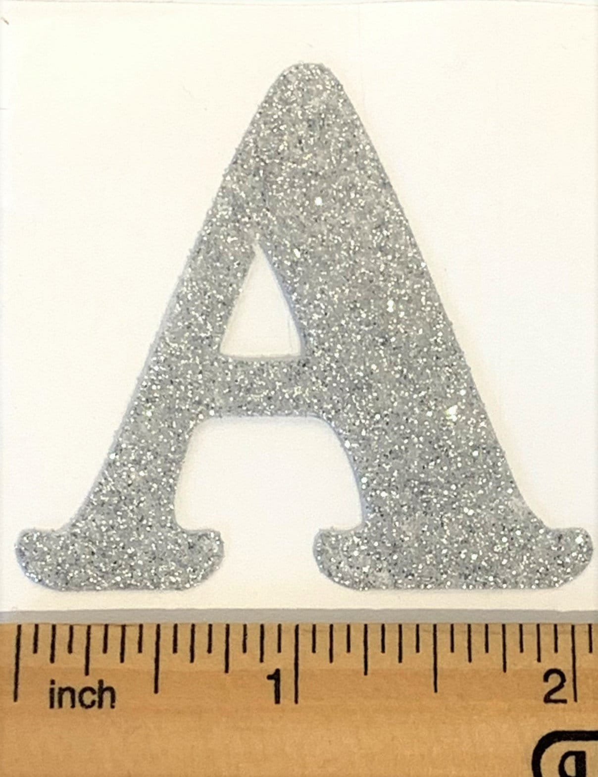 Silver Glitter Gem Letter Stickers