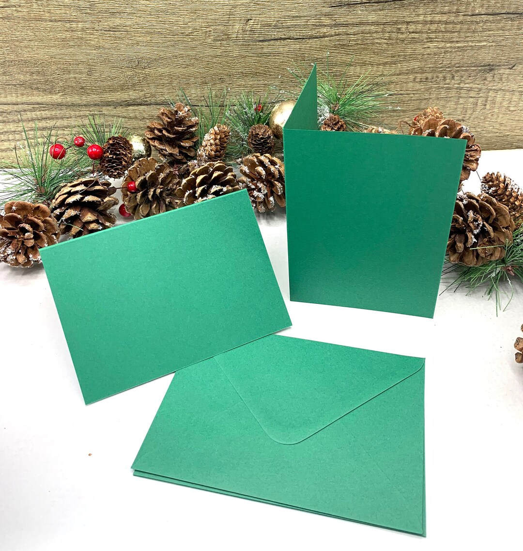 Blank Cards With Envelopes in Green Size C6 Sold in Packs of Etsy