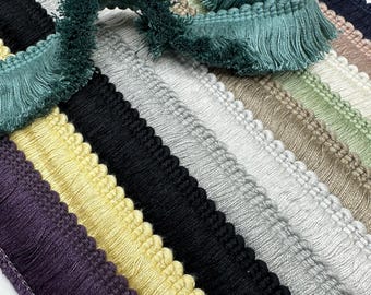 Thick brush fringe trim for upholstery and cushions 35mm width