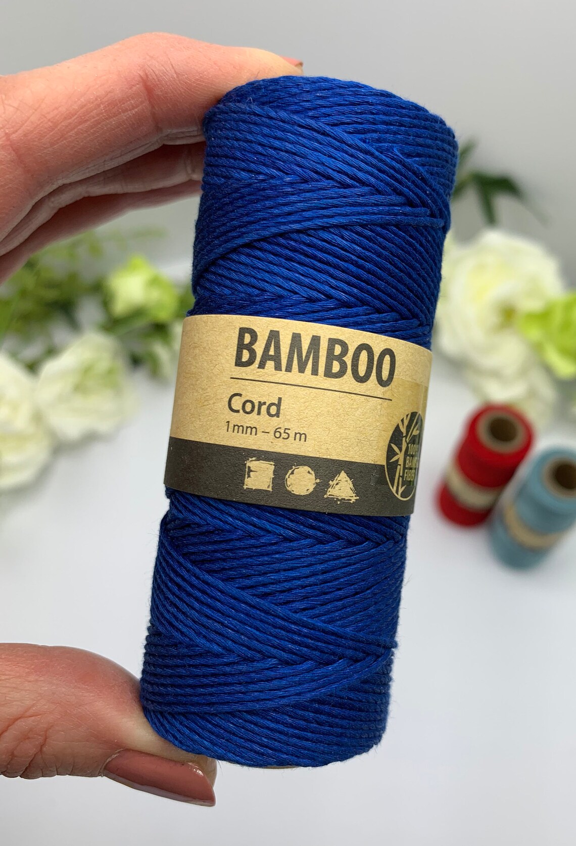 Bamboo Cord 65m roll of 1mm thick 100 natural bamboo fibre Etsy