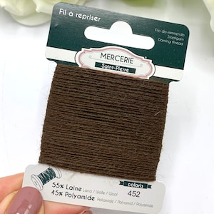 Brown Darning Wool, Mending Thread for Knitwear, Socks and Accessories ...