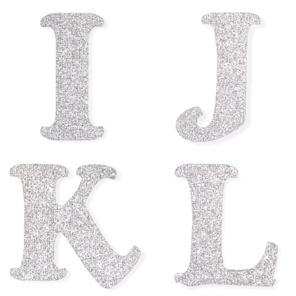 Small Silver Script Font Glitter Letter Stickers - (267 pcs) –