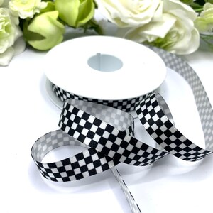 Chequered Flag Ribbon - 5/8