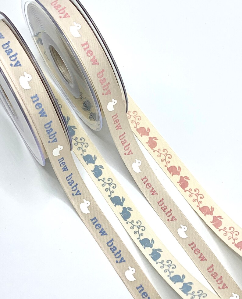 New Baby Ribbons 5/8 1m 3m Blue Baby Boy Pink Baby Etsy UK