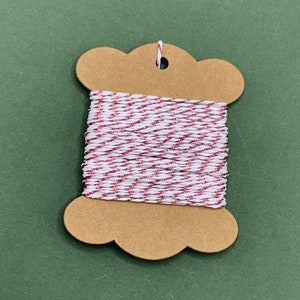 10 m di spago da fornaio bianco con oro rosa metallizzato su bobina di cartoncino Kraft - Spago scintillante - Confezione regalo di Natale - Decorazione per matrimonio