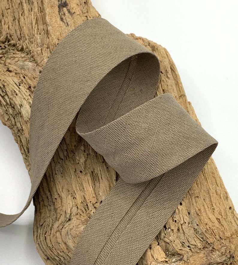 30mm Linen Bias Binding Linen Bias Tape Double Fold Etsy