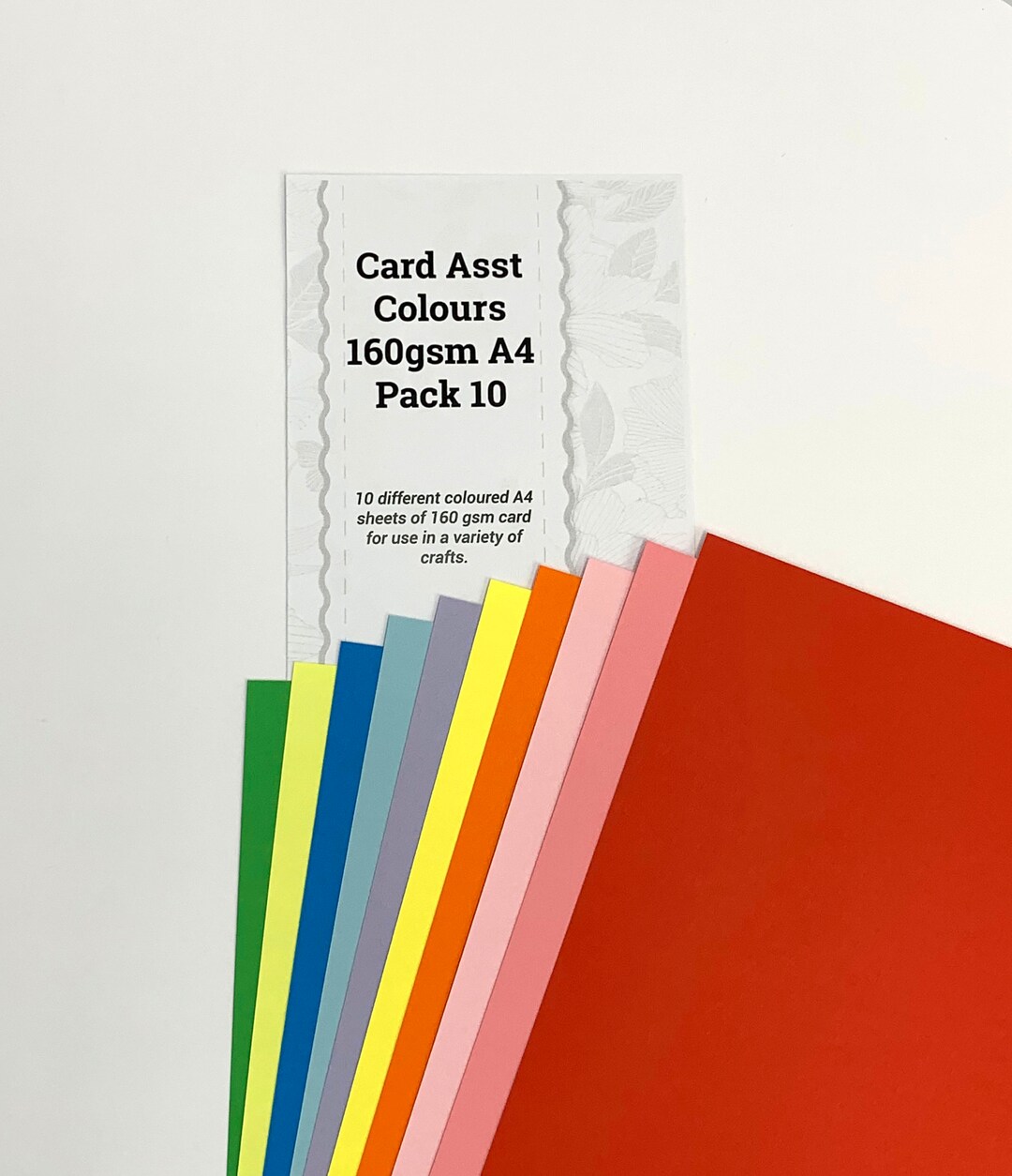 A4 Craft Card in Assorted Colours Children's Craft Card - Etsy