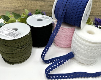 Wave Edge Lingerie Elastic Trim, 0.5 inch, Stephanoise