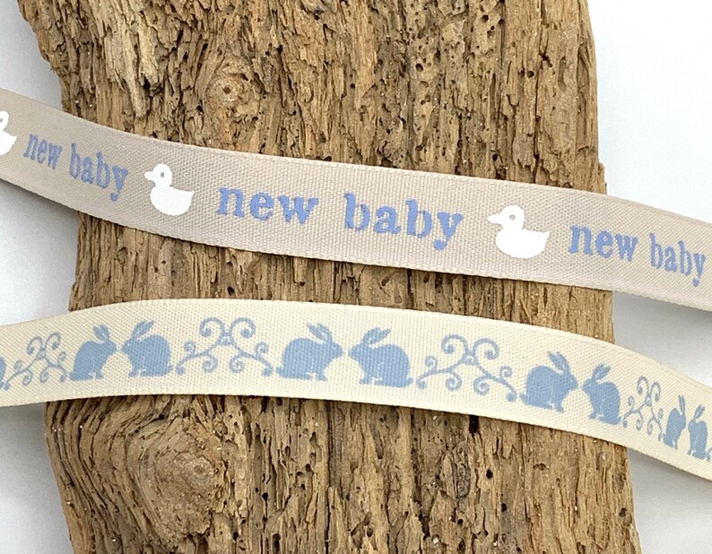 New Baby Ribbons 5/8 1m 3m Blue Baby Boy Pink Baby Etsy UK