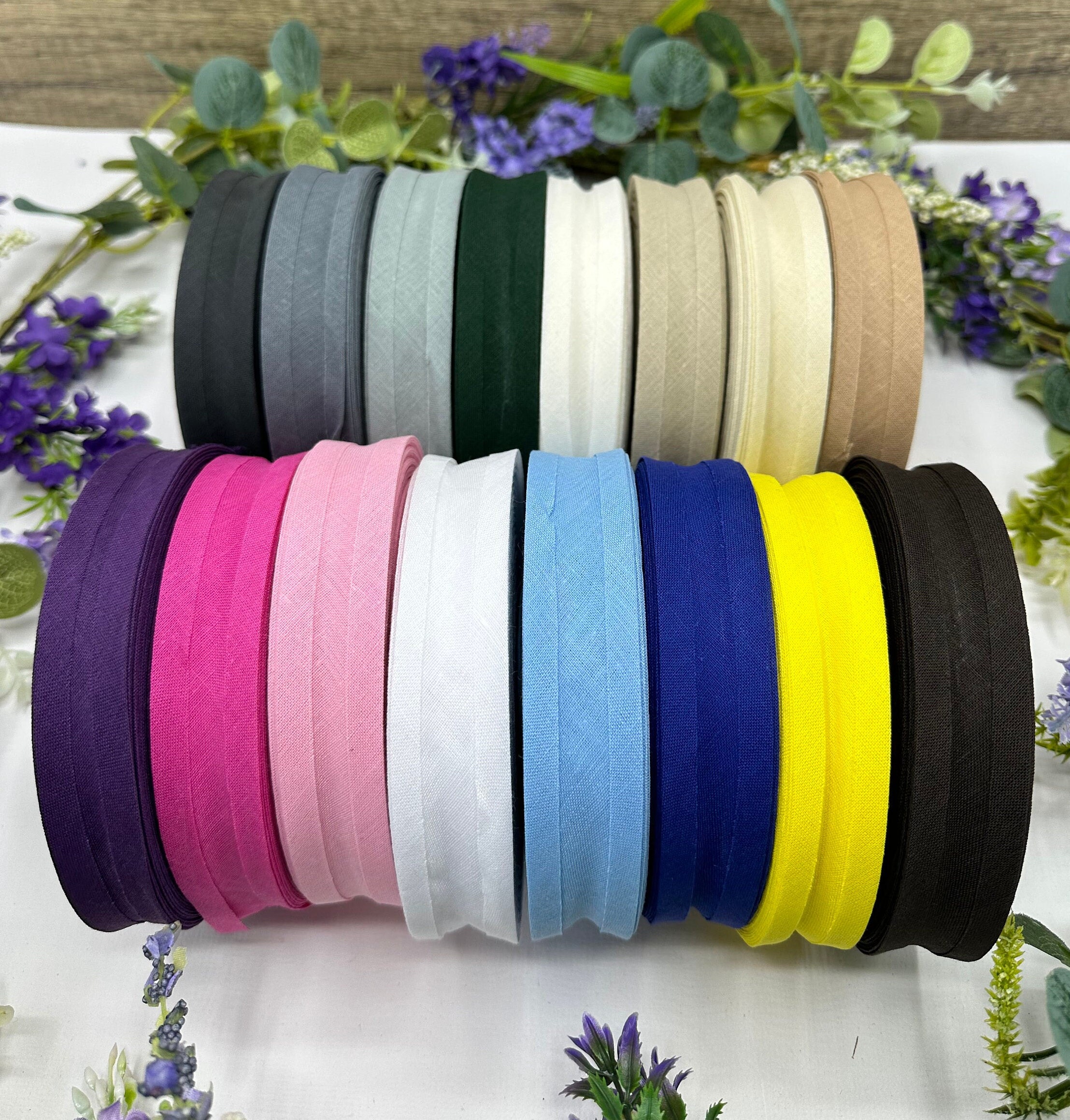 Nastro Bias Piegato In Cotone Da 25 Mm Rilegatura Sottovuoto - Foto 3