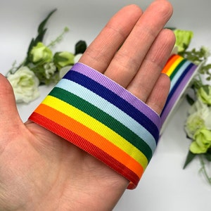 2 "Breites Regenbogenband, Pride LGBTQ Verzierung, 50 mm breites Regenbogenband für Veranstaltungen