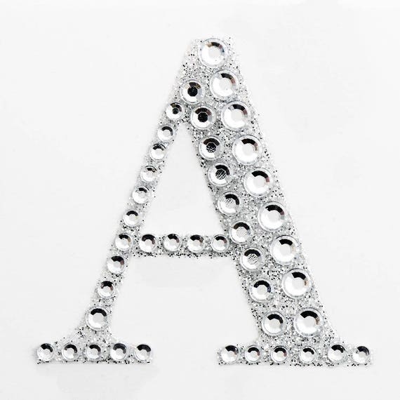 LETTER STICKERS SELF Adhesive Diamante Glitter Crystal Alphabet