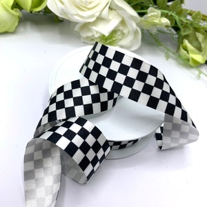 Chequered Flag Ribbon - 5/8