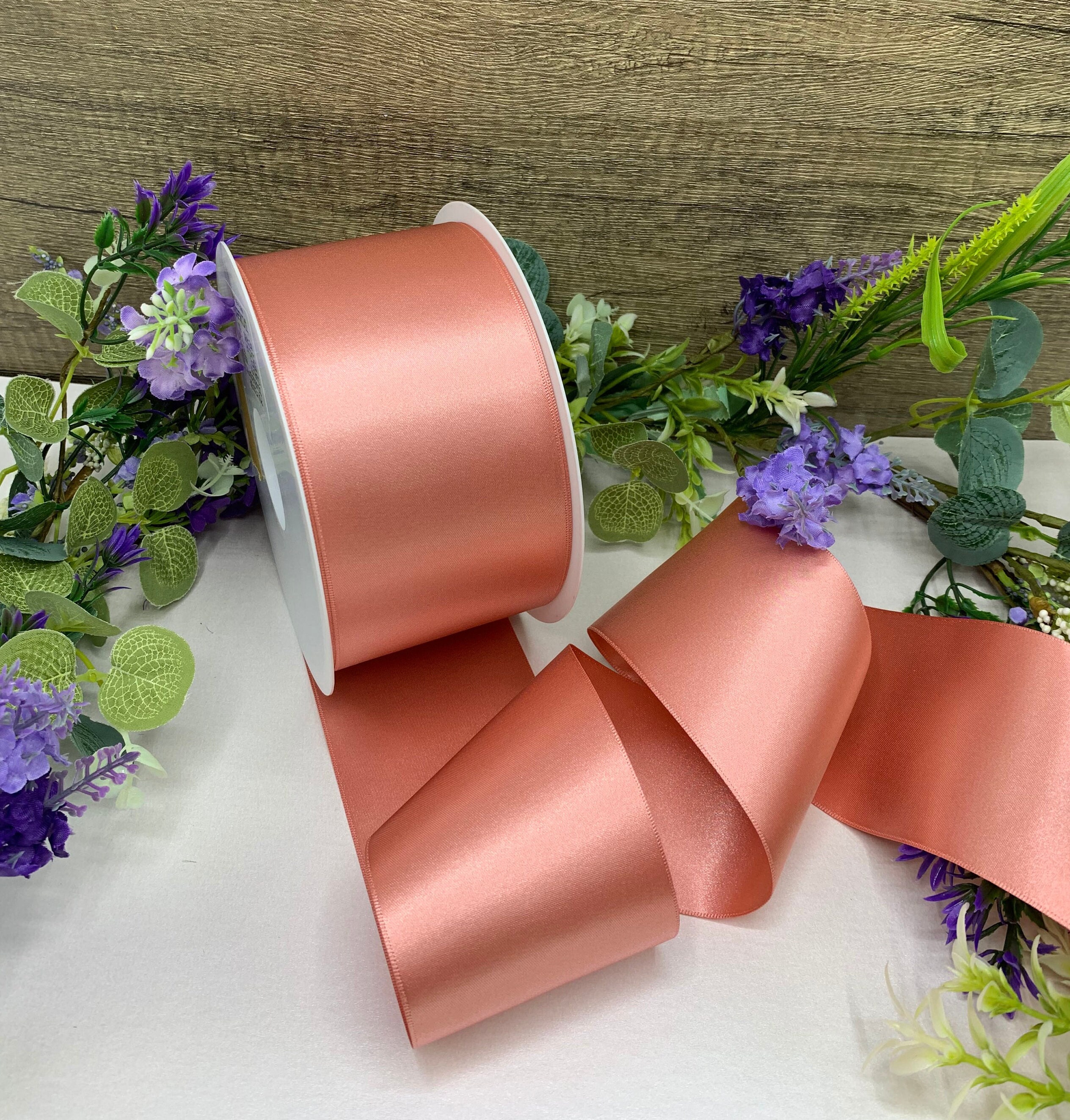 5 Widths Double Sided Satin Ribbon Sold By The Metre Choice Of 15 Colours 