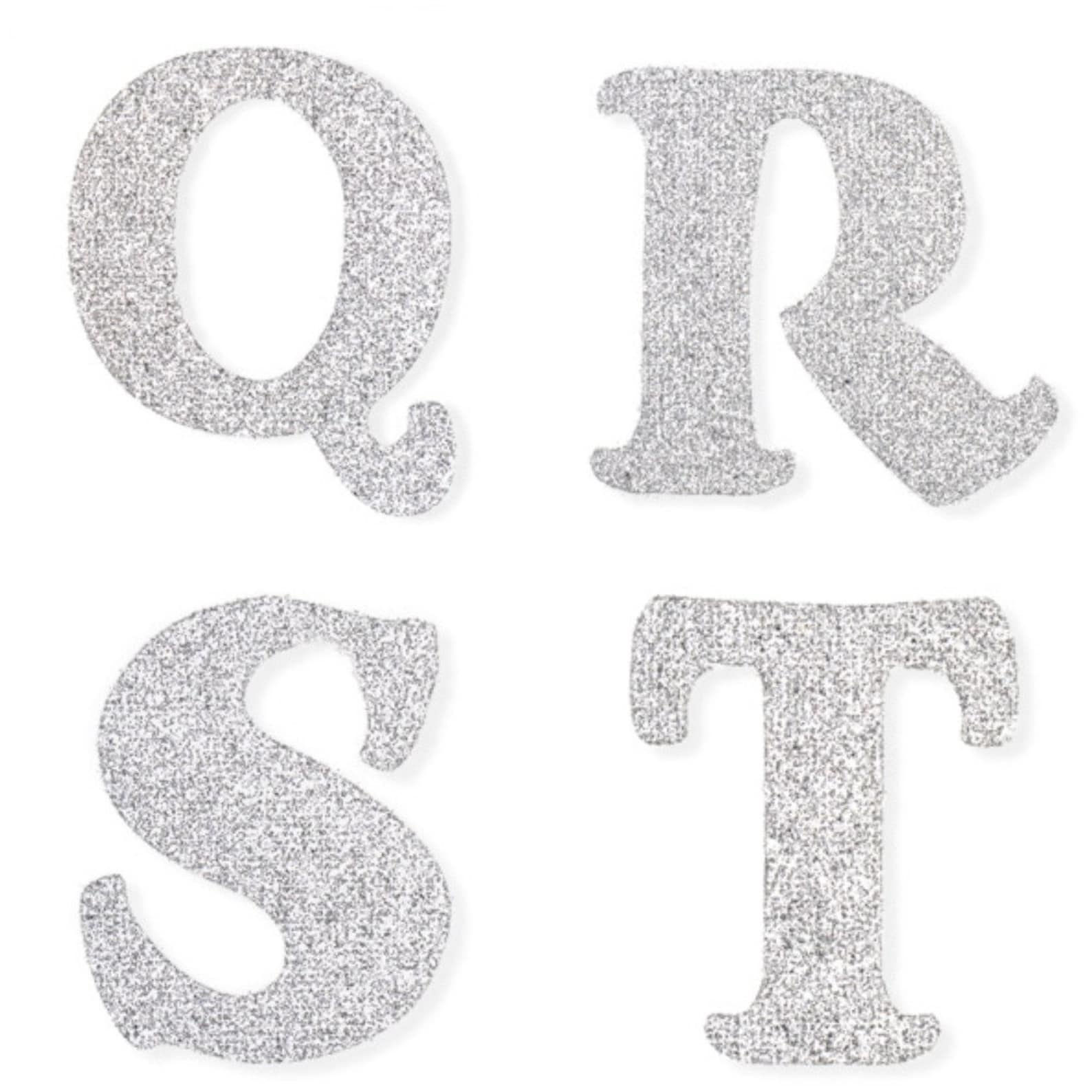 Silver Glitter Letter Stickers Self Adhesive Peel Off Etsy