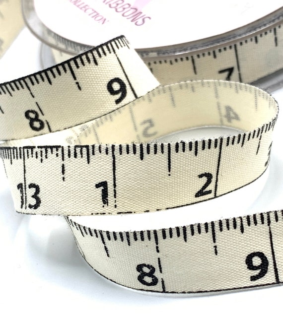 CREAM COTTON TYPE TAPE MEASURE RIBBON 16MM FOR SEWING CRAFTING GIFTS 