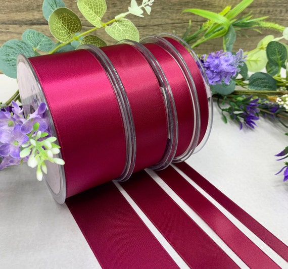Burgundy Double Faced Satin Ribbon, Wine Red Christmas Trim in 4 Widths for  Winter Weddings, Gift Wrap and Stationery by the METRE -  Norway