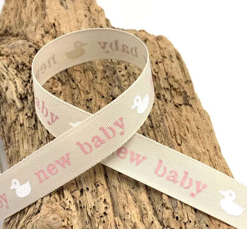 New Baby Ribbons 5/8 1m 3m Blue Baby Boy Pink Baby Etsy UK