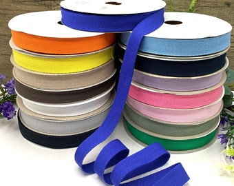 Cotton Twill Tape, 1-inch width herringbone weave for sewing, crafting and bag straps