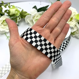 Chequered Flag Ribbon - 5/8