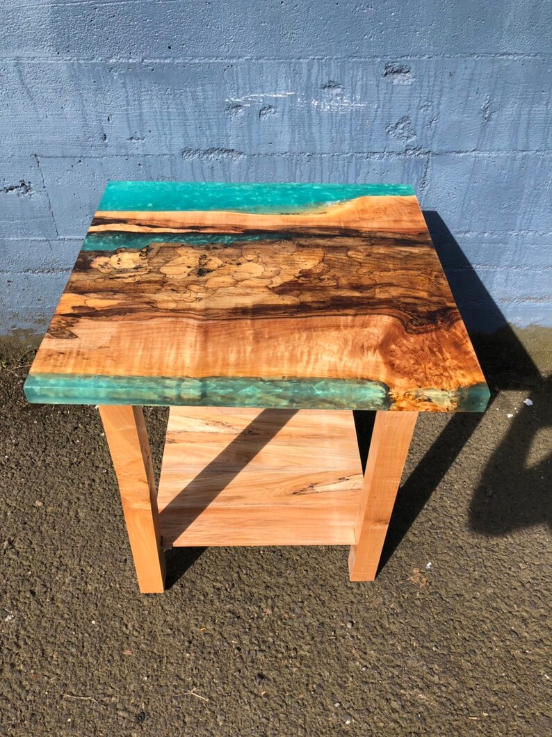 Epoxy End Table Etsy