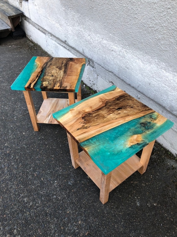 Epoxy End Table Etsy
