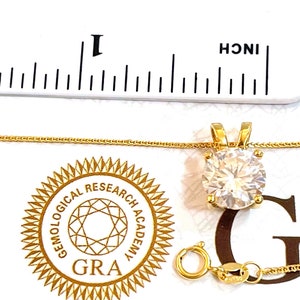 2 Karat Diamant Halskette SOLID GOLD 18k Diamant Anhänger Luxus Runde Solitär Anhänger Feiner Schmuck Geschenk für sie GRA Zertifizierte Diamanten VVS1