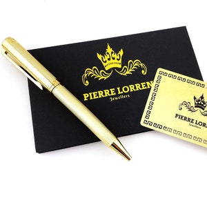 Pierre Lorren professionele pen - mooie balpen - luxe pen handgemaakte schrijfpen zilver 18k geelgouden afstudeerpen SUCCES OVERWINNING