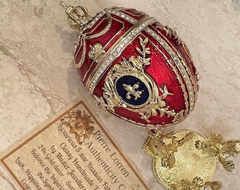 【入手困難】FABERGE ファベルジェ 　オルゴール　ジュエリーボックス アメジスト、ファベルジェ オルゴール - 本物の卵の高級バレンタイン