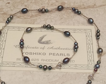 Natural TAHITIAN Pearl Necklace Bracelet SOLID SILVER Necklace Pearl for women Real Pearl Jewelry Tahitian Set Wife Gift Mother of the Bride