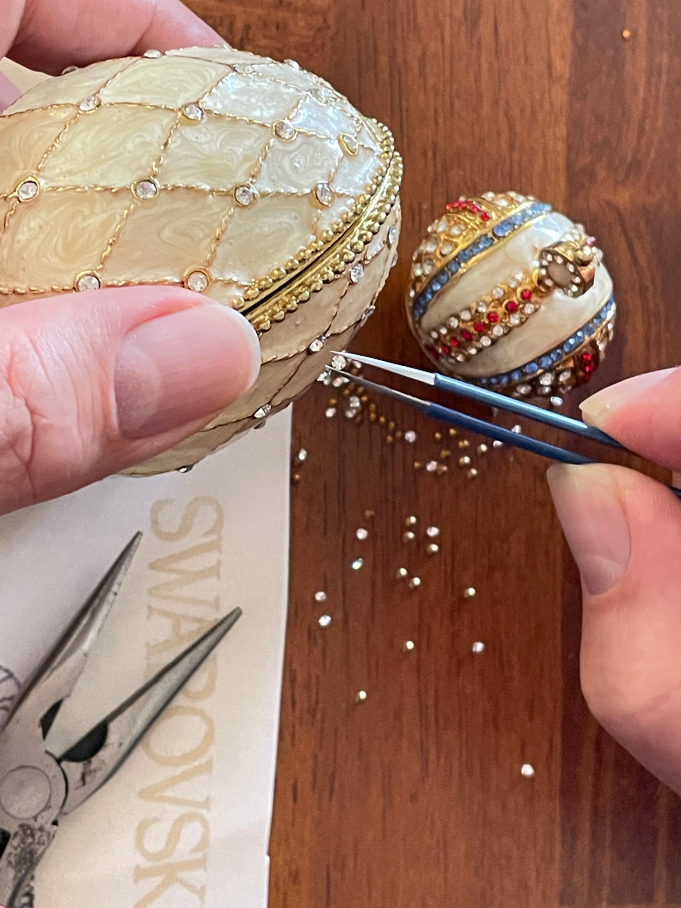 Faberge Egg Replica HANDMADE Fabergé Jeweled Crown 