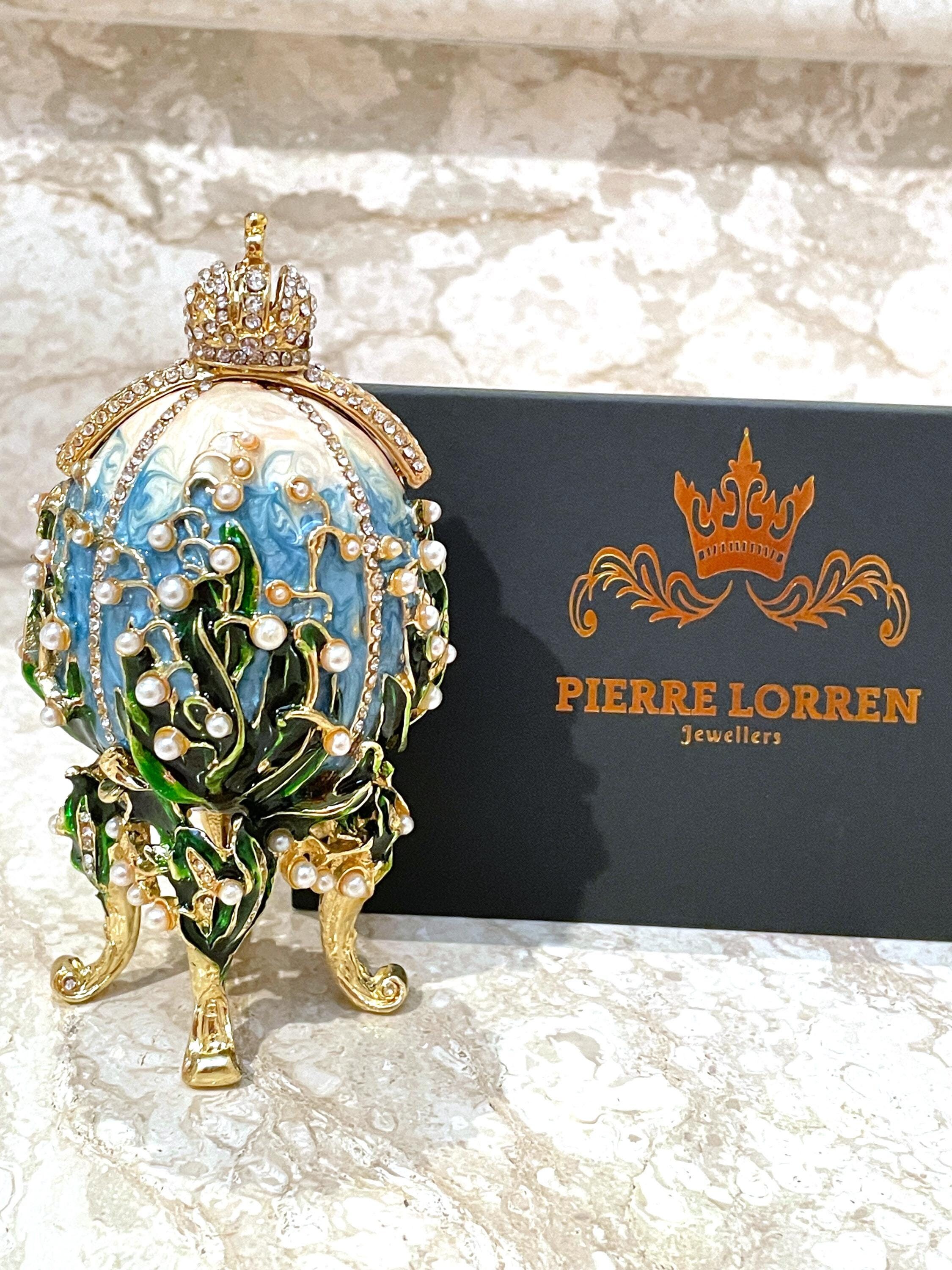 Something Blue Imperial Egg Faberge Egg Style GOLD Swaroski Eggs