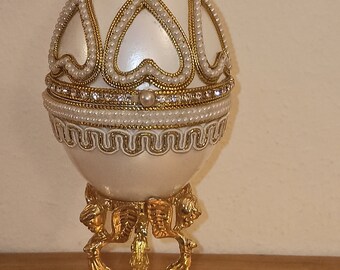 Guardian Angels NATURAL Egg FABERGE Music Jewelry Box Home