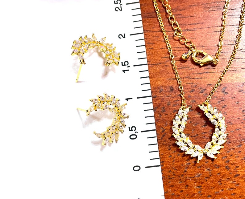 24k Swarovski Bridal Shower Gold Jewelry for Bride Present Etsy