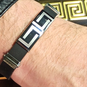 Greek Key Bracelet/Meander Bracelet/Greek Key Jewelry/Greek Jewellery for man/Bijoux Meandros Grec/Griechischen Schmuck/Gift for Him Son Men