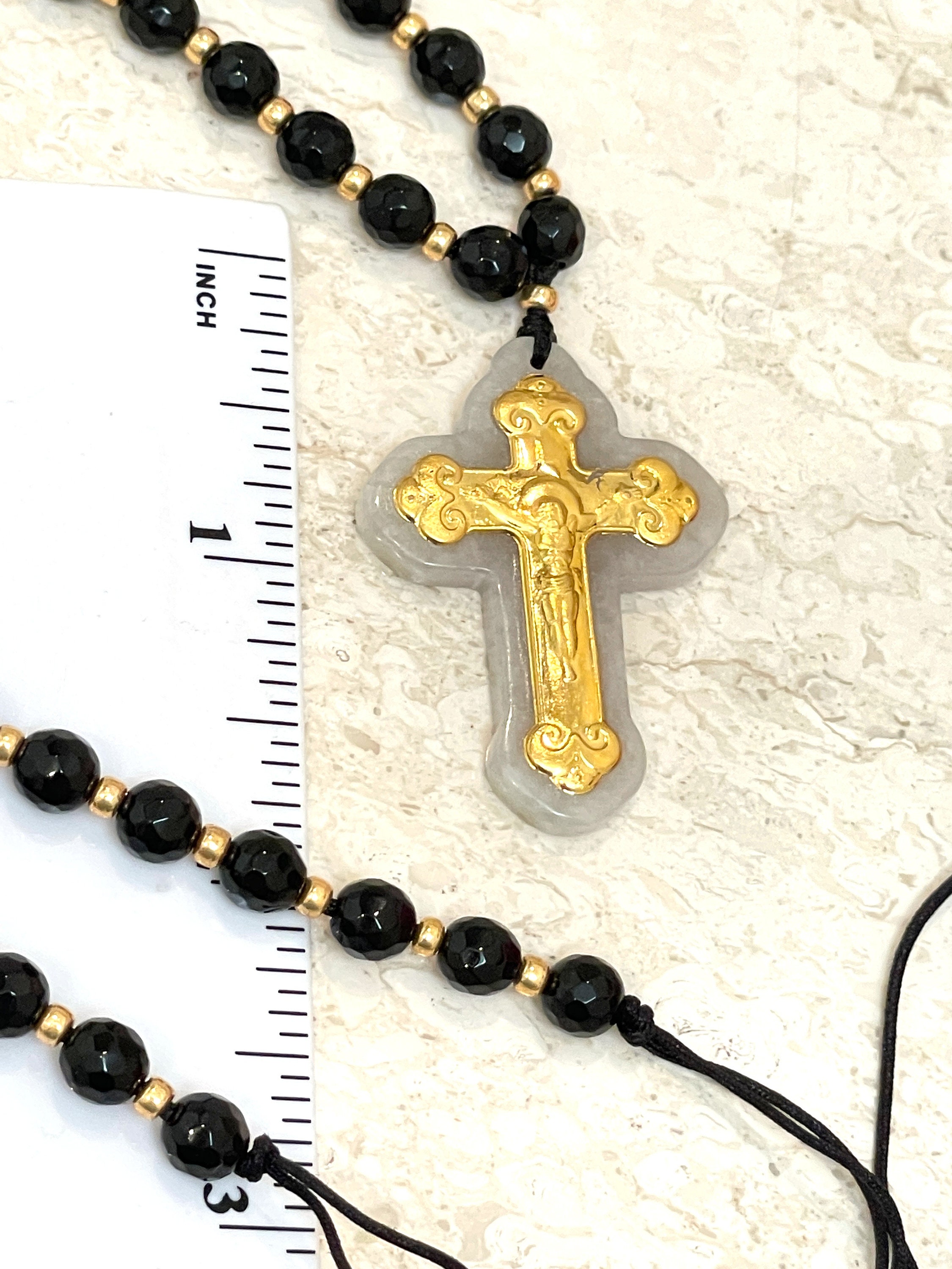 18K Collana con perle rotonde placcate in oro - Cina Collana con perle e collana