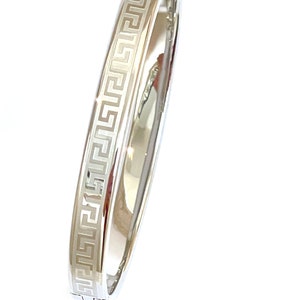 Pulsera de llave GRIEGA brazalete Joyería/Joyería griega 24k ORO Meandro Pulsera Plata Aniversario REGALO para esposa Mujer Amiga Madre Novia