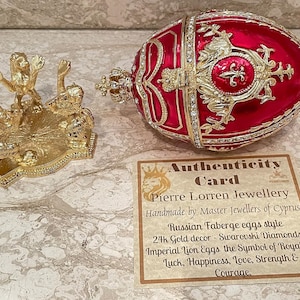 Gold Faberge style egg & Faberge Egg Pendant gift for her Silver Pendant Necklace HANDMADE Easter Egg Fabergé Egg Trinket box Christmas gift