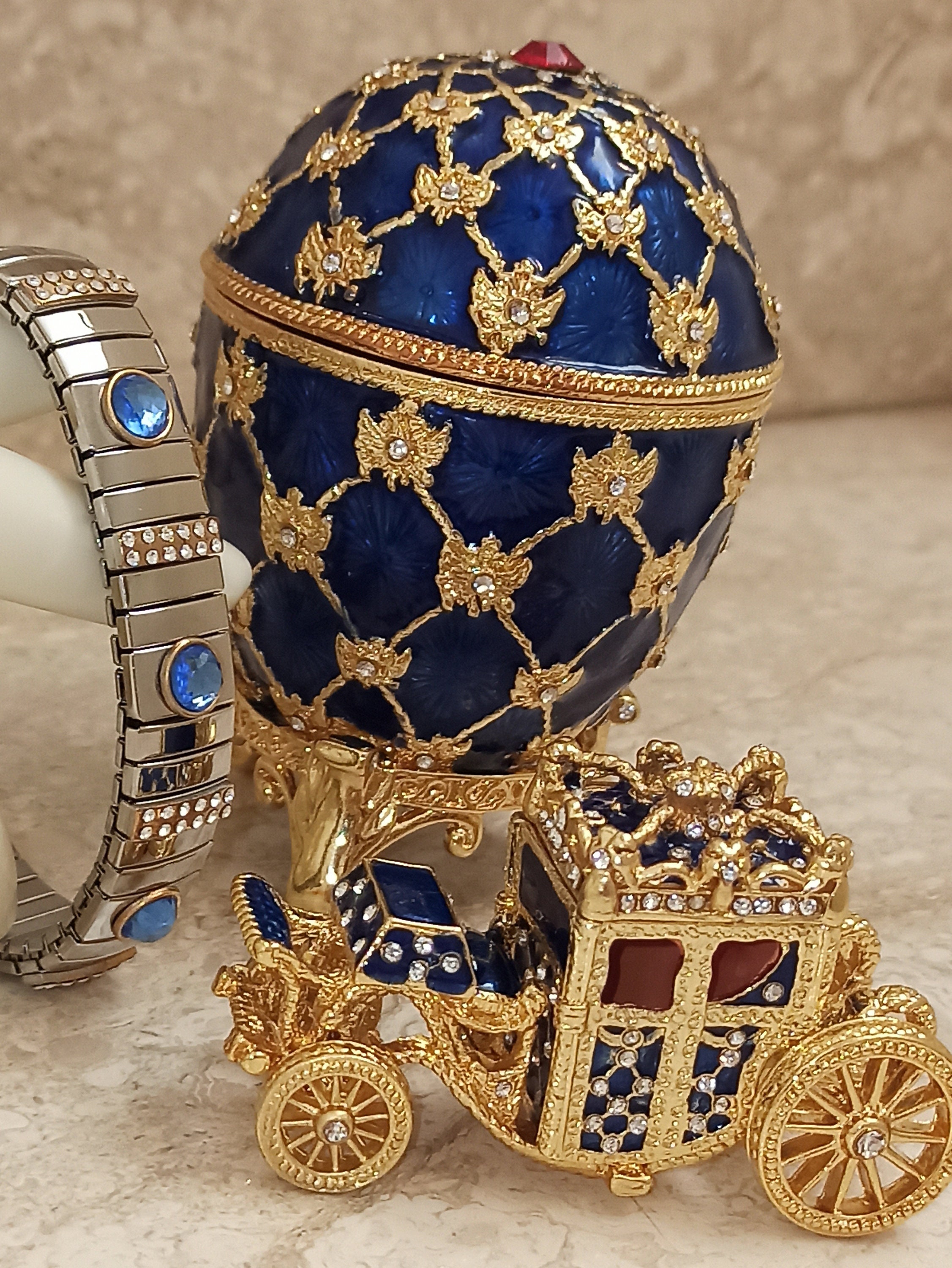 FABERGÉ クリスタル卵型彫刻ファベルジェ　FABERGE ガラス瓶 両親のためのファベルジェの卵の飾り ファベルジェの卵の小物