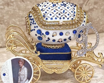 高級アンティーク ダイアナ妃記念品ギフト、ファベルジュエッグ