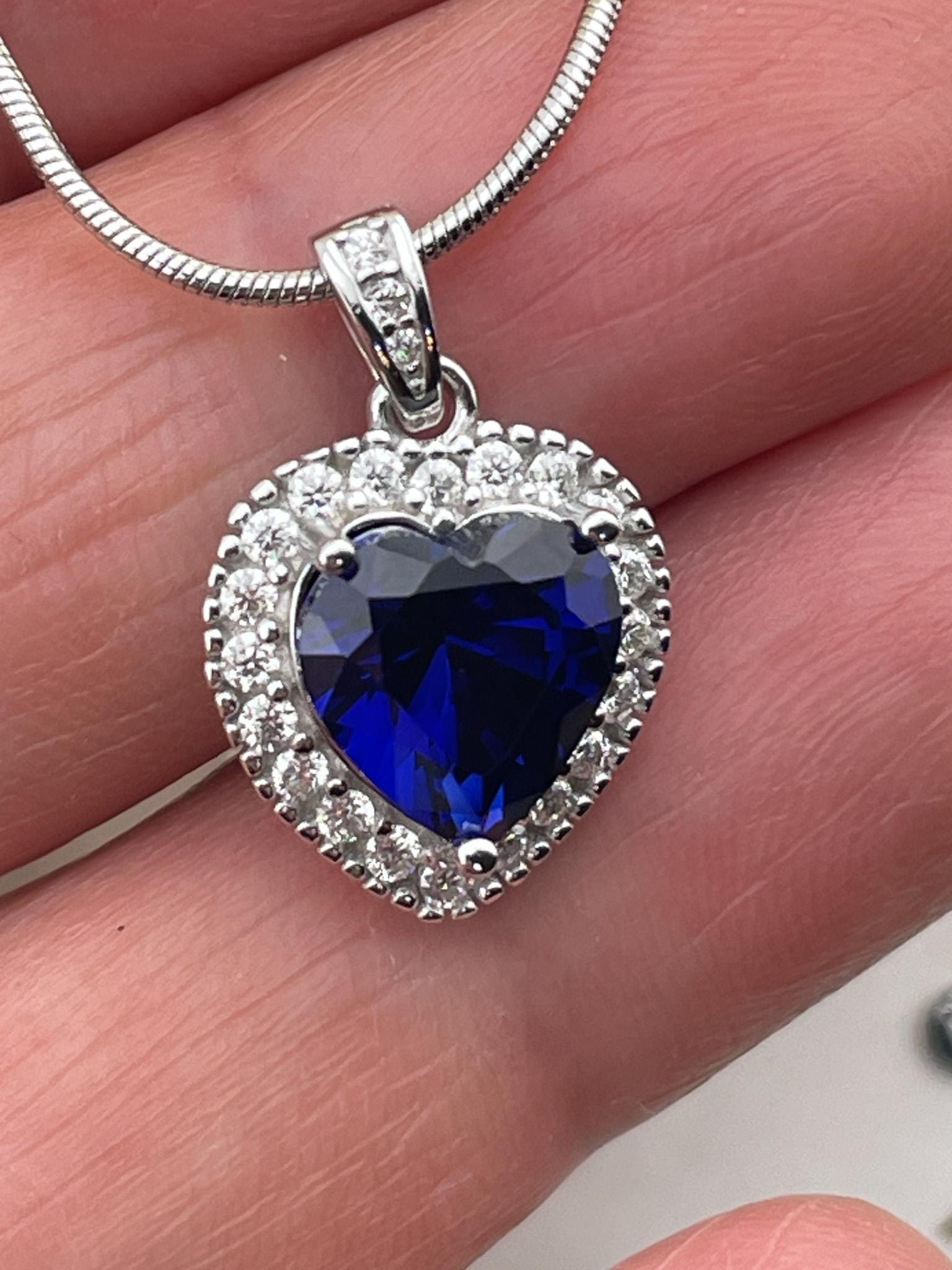 Pendentif En Argent 925 Avec Saphir Blanc Naturel De 2.5 Carats - Certifié AGL, Cadeau Inclus