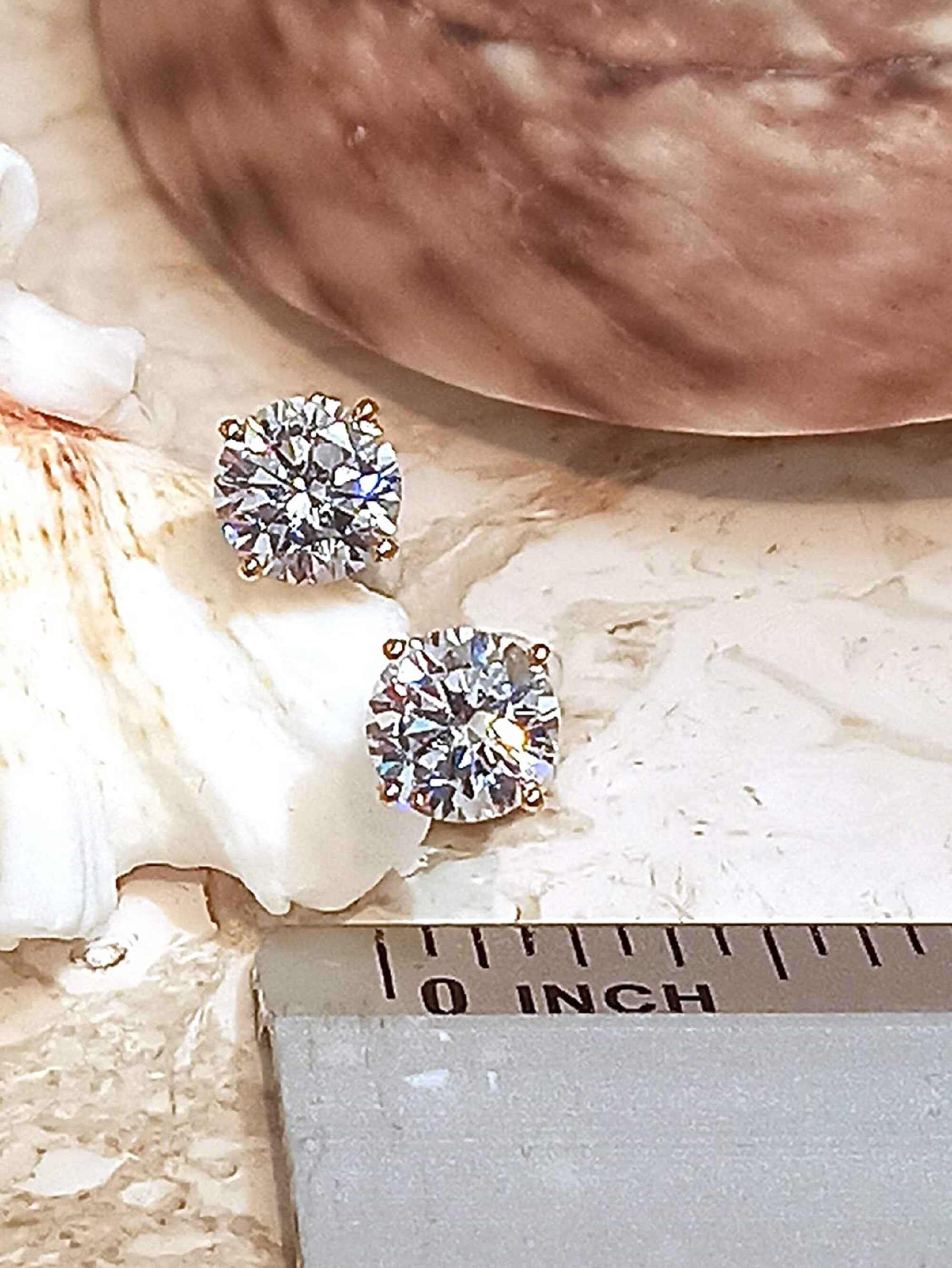 2 carat total 2024 weight diamond earrings