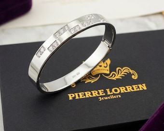 18k Gold Greek key Bracelet Meander Bracelet Greek Bracelet Greek Key Bangle Greece Bracelet Cocktail Bangle 16 Swarovski DIAMONDS HANDMADE
