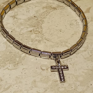 Unique Baptism Gift/Swarovski Diamond 0.33ct/First Communion Gift Girl/Confirmation Gift for Girls /Goddaughter Bracelet/Christian Bracelets
