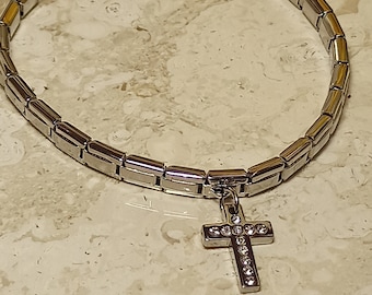 Unique Baptism Gift/Swarovski Diamond 0.33ct/First Communion Gift Girl/Confirmation Gift for Girls /Goddaughter Bracelet/Christian Bracelets