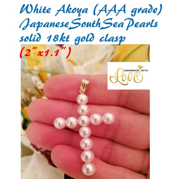 Collier Pendentif Perle Akoya Japonaise 8,0 Mm Blanc-rose - Or Jaune 18 Carats, Chaîne Réglable