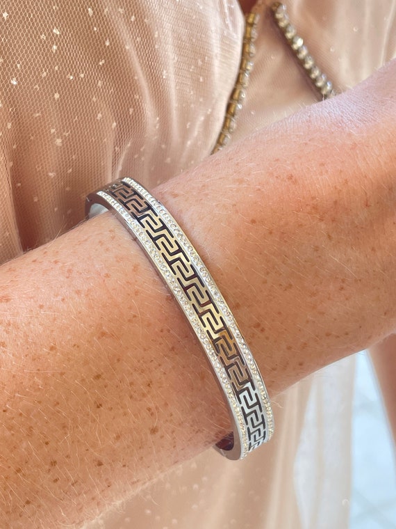 Greek key design bracelet discount