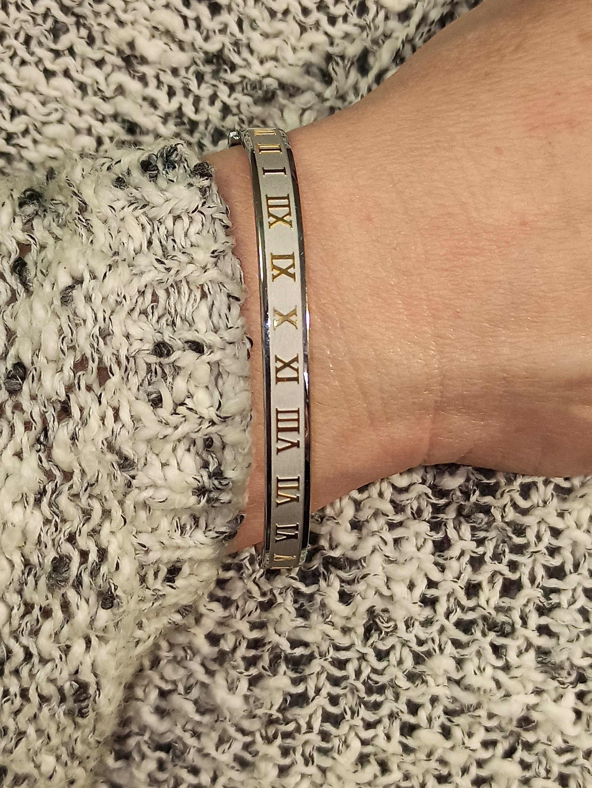 Roman Numeral Bracelet Sterling Silver