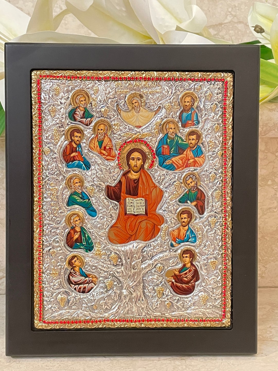 GOLD Lord Jesus Christ Orthodox Icon Byzantine Icon Religious Decor ...
