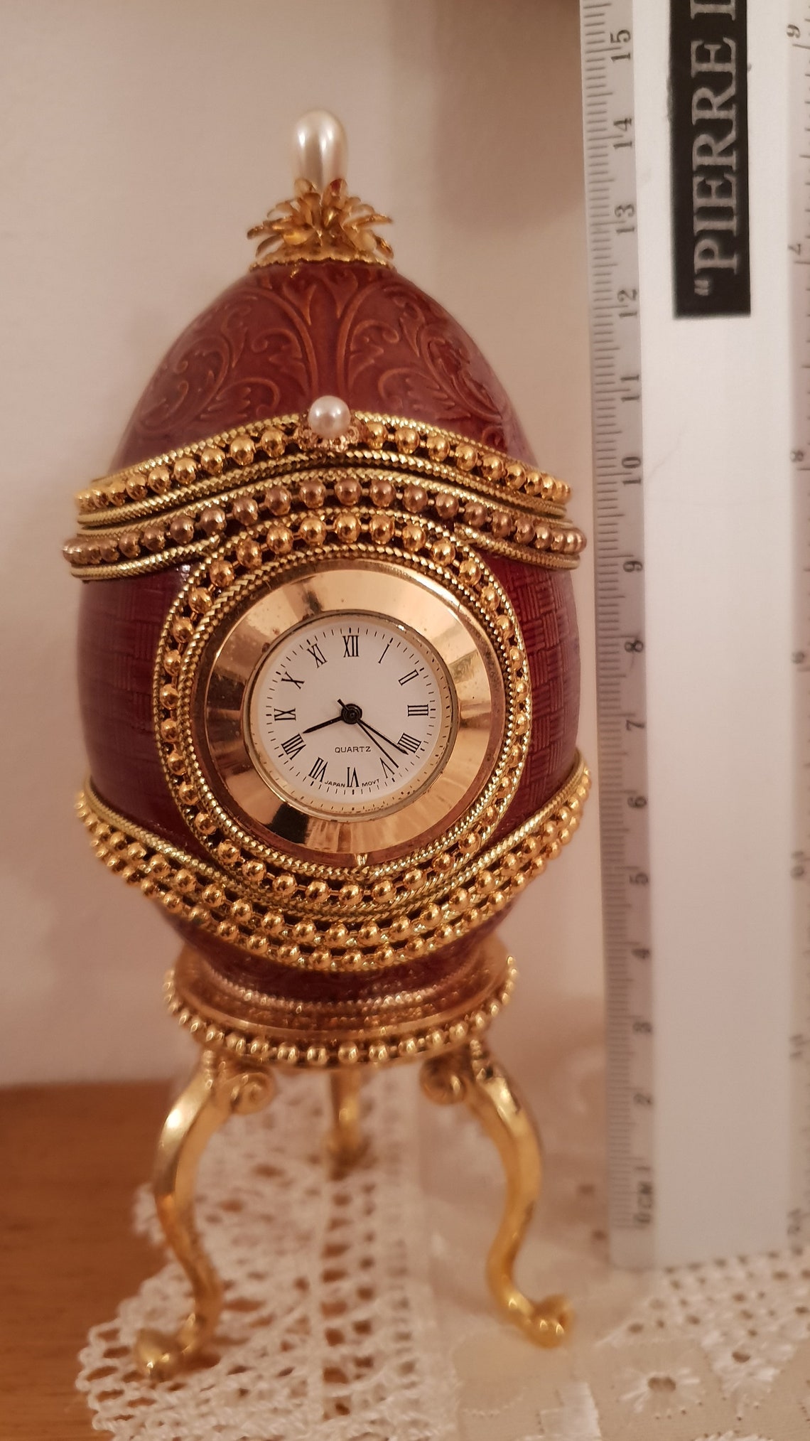 24k FABREGE Antique Egg Box Clock VINTAGE Faberge egg Gift for Etsy
